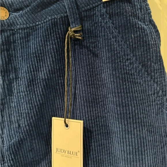 🍀 JUDY BLUE NWT SKINNY CORDUROY PANTS INDIGO BLUE - Picture 6 of 7